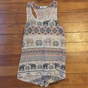 Tribal/Elephant Print Tank top